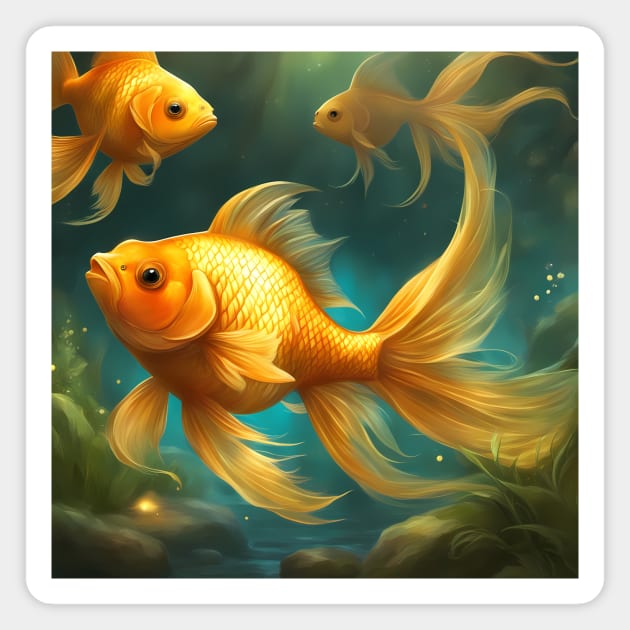 Gold Fish Chubby Magnet by animegirlnft